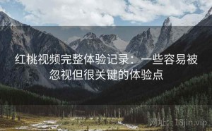 红桃视频完整体验记录：一些容易被忽视但很关键的体验点