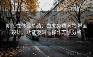 阶段性体验总结：白虎免费网站 界面设计、功能逻辑与操作习惯分析