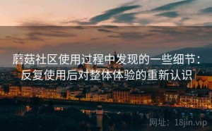蘑菇社区使用过程中发现的一些细节：反复使用后对整体体验的重新认识