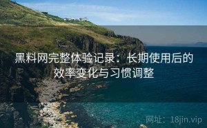 黑料网完整体验记录：长期使用后的效率变化与习惯调整