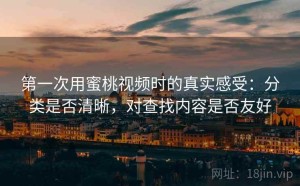 第一次用蜜桃视频时的真实感受：分类是否清晰，对查找内容是否友好