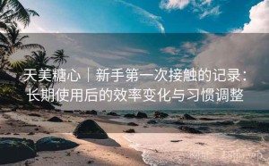 天美糖心｜新手第一次接触的记录：长期使用后的效率变化与习惯调整
