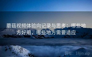 蘑菇视频体验向记录与思考：哪些地方好用，哪些地方需要适应