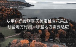从用户角度聊聊天美蜜桃麻花果冻：哪些地方好用，哪些地方需要适应