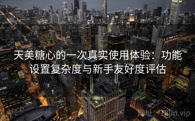 天美糖心的一次真实使用体验：功能设置复杂度与新手友好度评估