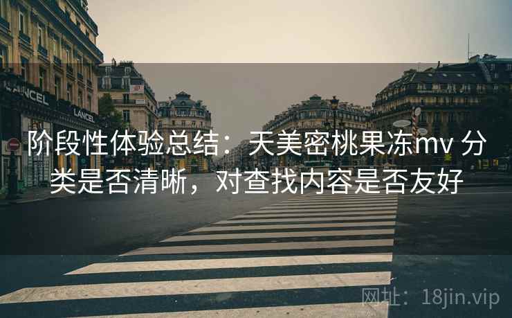 阶段性体验总结：天美密桃果冻mv 分类是否清晰，对查找内容是否友好