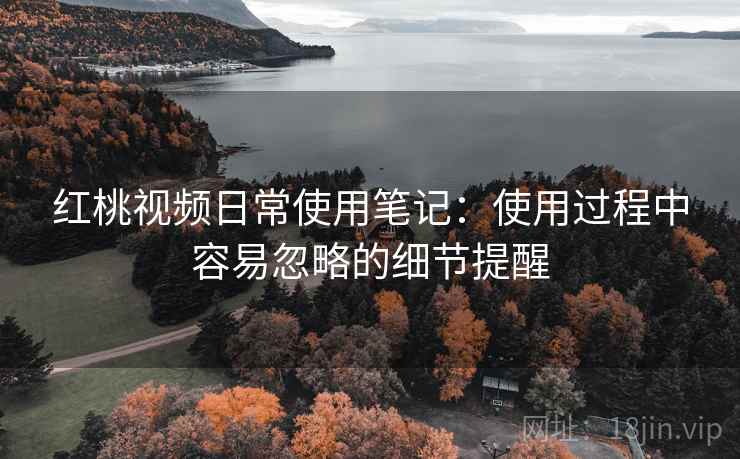 红桃视频日常使用笔记：使用过程中容易忽略的细节提醒