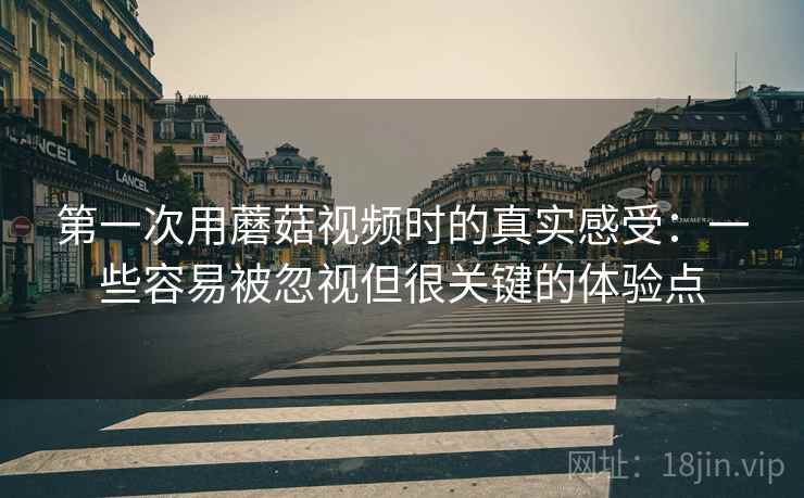 第一次用蘑菇视频时的真实感受:一些容易被忽视但很关键的体验点 第一次用蘑菇视频时的真实感受:一些容易被忽视但很关键的体验点