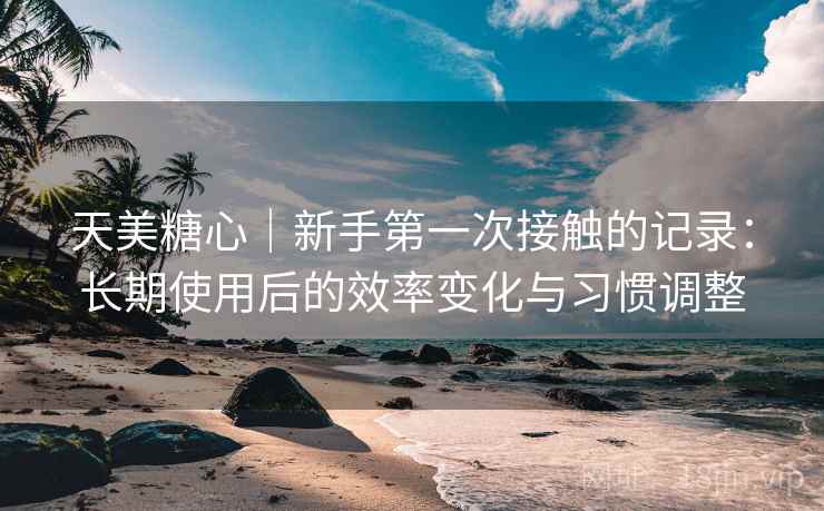天美糖心|新手第一次接触的记录:长期使用后的效率变化与习惯调整 天美糖心|新手第一次接触的记录:长期使用后的效率变化与习惯调整